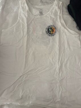 Quiksilver White Logo 100% cotton Tank Top Mens